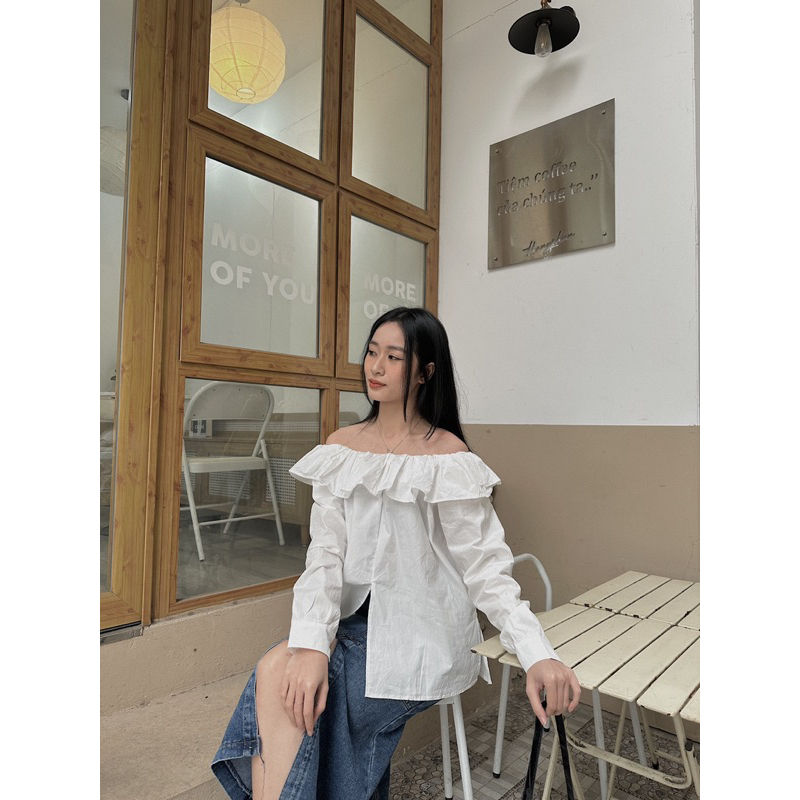 Áo Trễ vai dài tay bo