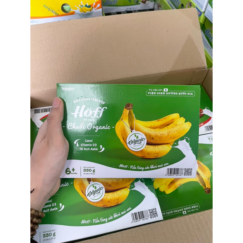 sữa chua organic chuối dâu hoff