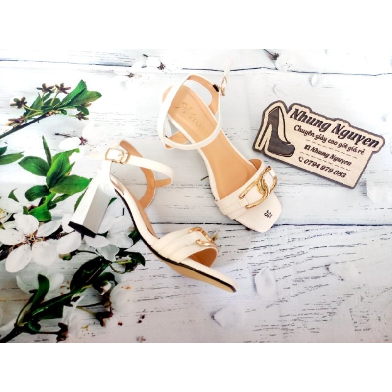 Sandals gót dẹp 7 phân
