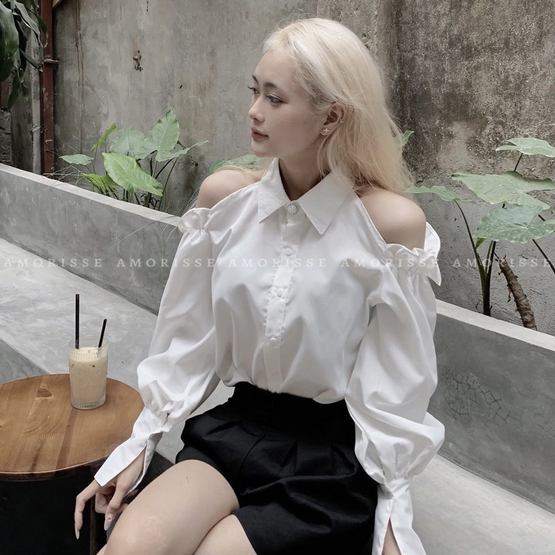 Áo sơmi hở vai