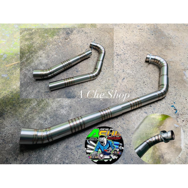 Cổ Tăng 38-42-55 2Khúc Ex150 Nhét Pô Zin Inox 304