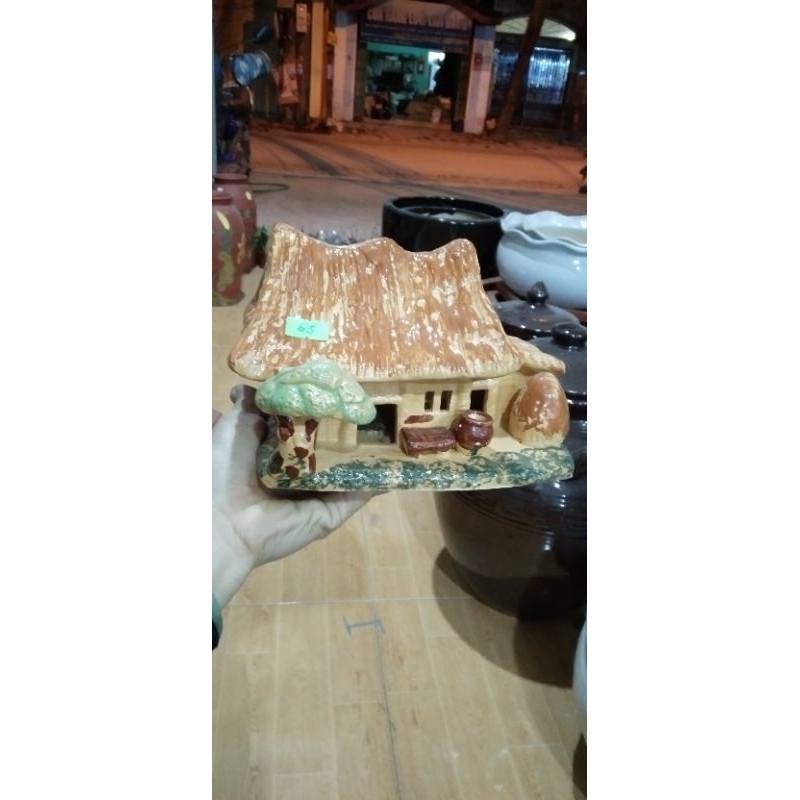nhà rơm gốm sứ trang trí tiểu cảnh