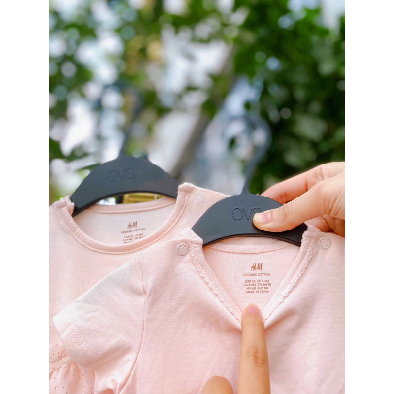 Bodychip váy bé gái sơ sinh H.M xịn siêu mềm mịn an toàn cho bé, cotton co giãn siêu tốt