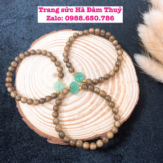 Vòng trầm mix cỏ 4 lá may mắn 🍀🍀🍀 tặng hộp