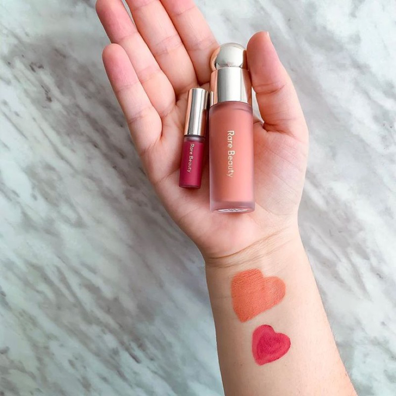 Minisize 0.96g - Son kem lì Rare Beauty Lip Souffle Matte Cream Lipstick màu Courage