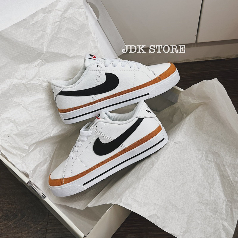 JDK STORE_Giày Sneaker Nik Court Legacy Lift Low ‘White Black Brown’
