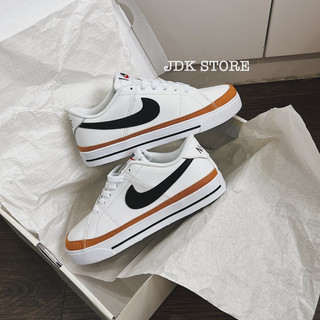 Jdk store_giày sneaker nik court legacy lift low ‘white black brown’