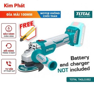 Máy mài góc dùng pin total tagli20107 không chổi than, dùng cắt, mài đá