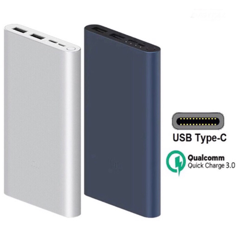 Sạc dự phòng Xiaomi Gen 3 10000mah 20000mah - hỗ trợ sạc nhanh QC 3.0