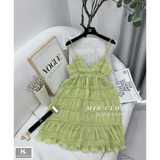 Váy Nhăn 2 Dây Hở Lưng Phạm Nhi