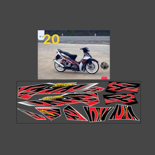 Tem lửa v3 dán xe máy sirius 50-110cc