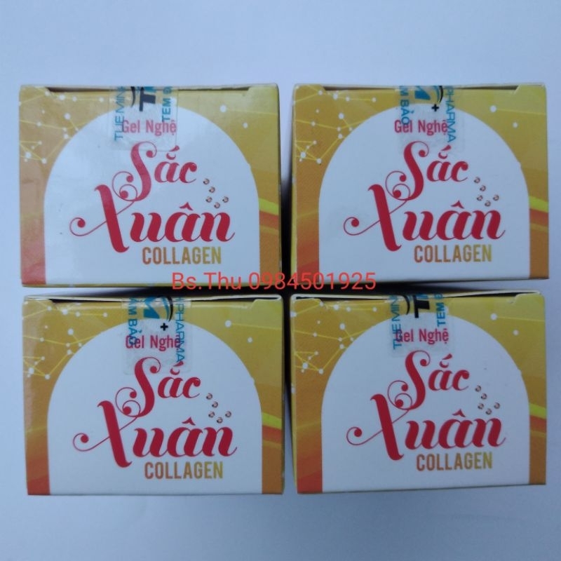 Kem nghệ Gel nghệ SẮC XUÂN COLLAGEN Nano bạc hỗ trợ giảm mụn, ngừa thâm, sẹo tube 20g