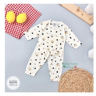 Bộ Quần Áo Dài Sơ Sinh Thun Lạnh Hi'Mom