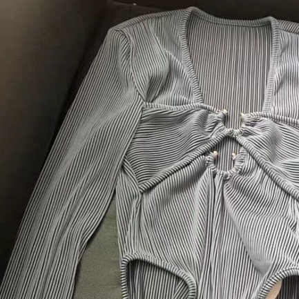 Set áo liền thân Croptop màu xanh xám combo chân váy dài đường phố thu đông hàng thiết kế cao cấp B018 mới 2022 | BigBuy360 - bigbuy360.vn