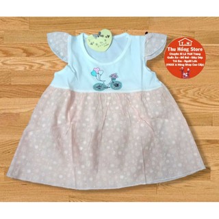 ĐẦM BÉ GÁI size(8-15kg) chất cotton phối kate siêu mềm.mịn