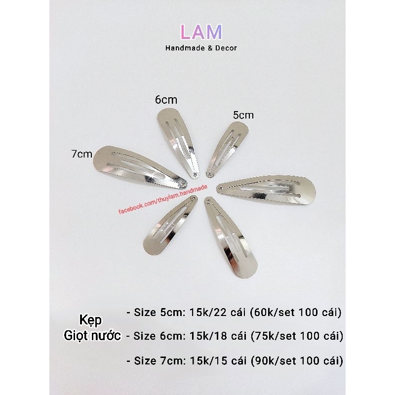 Phôi kẹp tóc kim loại