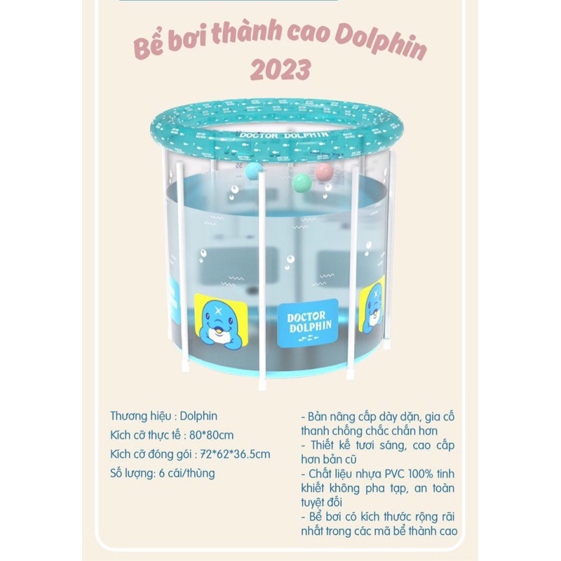 BỂ BƠI THÀNH CAO DOCTOR DOLPHIN 2023