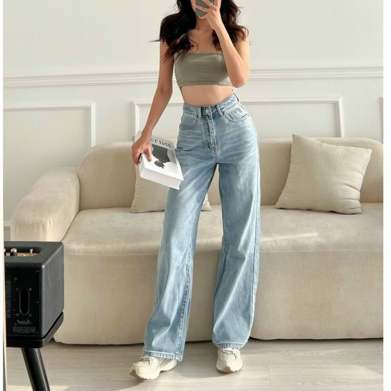 Jeans suôn ống đứng 98cm
