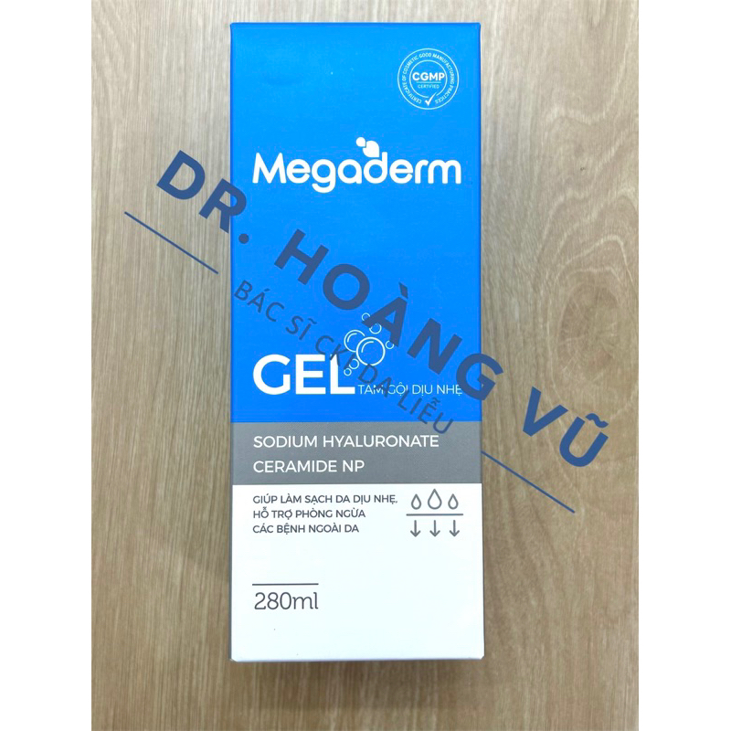 Sữa tắm gội dịu nhẹ Megaderm, làm sạch cơ thể nhẹ nhàng 280ml - Dr. Hoàng Vũ