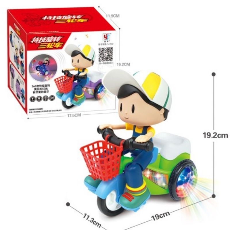 Đồ Chơi Chú Bé Shipper Có Nhạc Có Đèn Quay 360 Độ - Dừa Shopkids