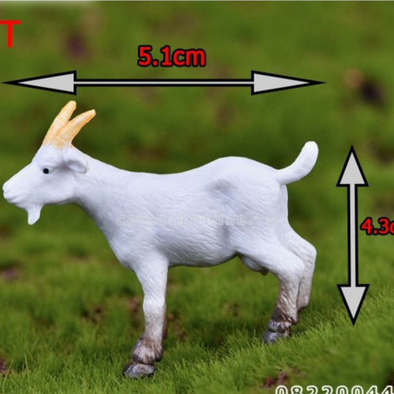 Mô Hình Tiểu Cảnh "Con Dê Sừng Vàng Mini" Trang Trí Sen Đá, Sân Vườn/ Chậu Cây, DYI, Terrarium