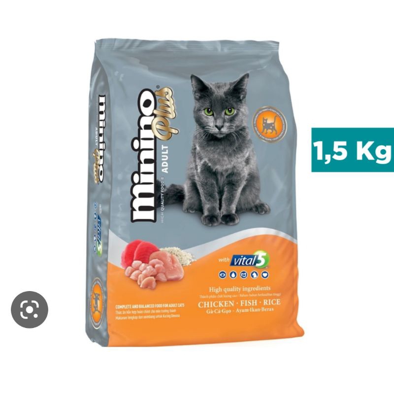 1,5 kg Minino Adult Plus - thức ăn hạt cho mèo