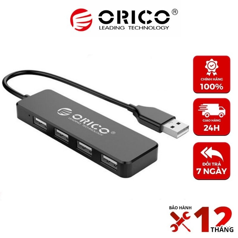 Bộ chia 4 cổng USB 2.0 ORICO ,Hub ORICO FL01 - Hàng Chính Hãng Bảo Hành 12 Tháng