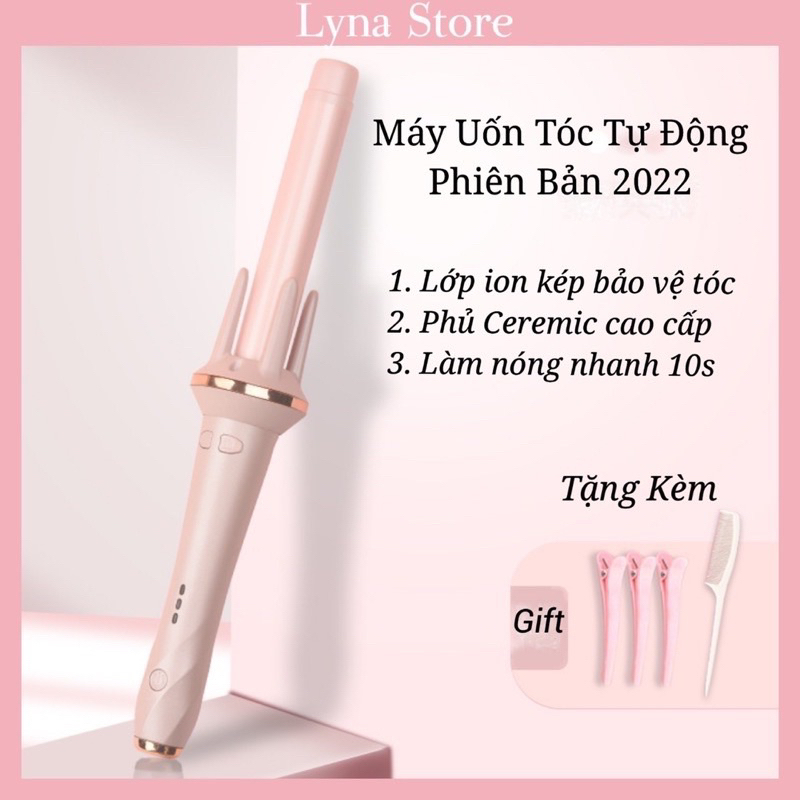 Máy Uốn Tóc Xoăn Tự Động Xoăn Sóng Nước Chất Liệu Gốm Sứ Cao Cấp 28mm và 32mm
