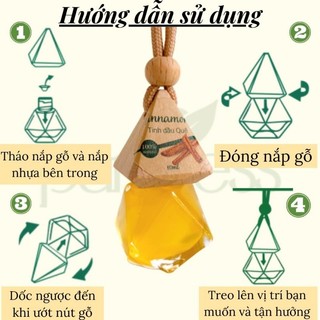 Vỏ chai tinh dầu lục lăng 10 mL treo phòng, treo xe