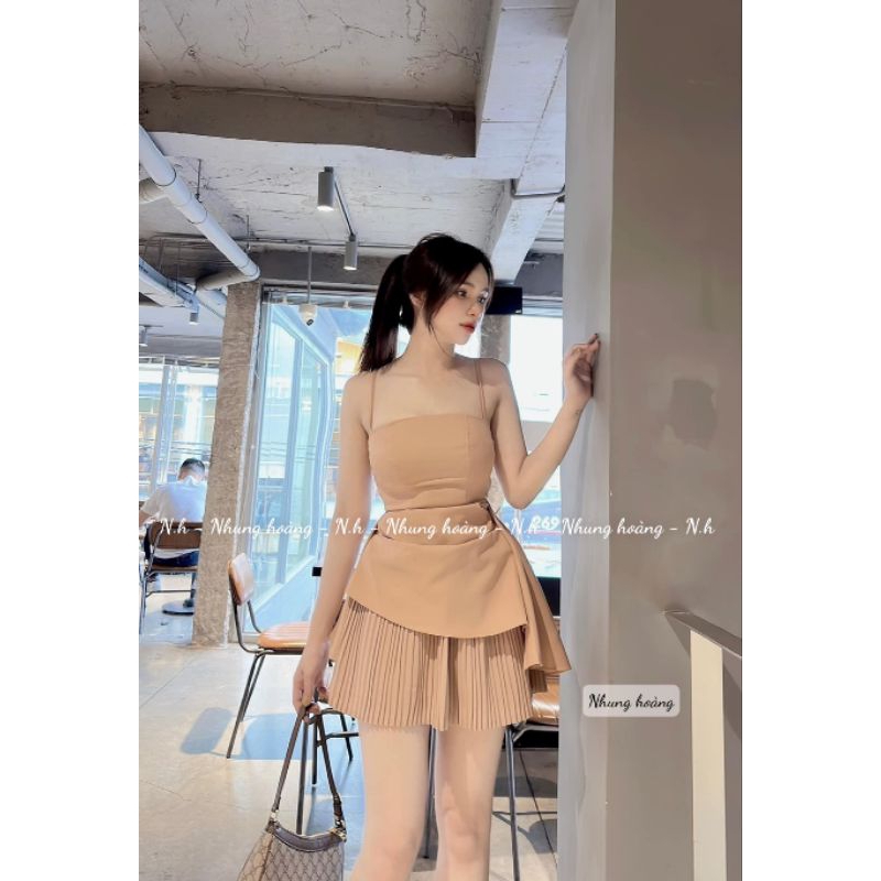 sét váy  tiểu thư chân váy xếp ly mặc đi chơi du lịch dạo phố | BigBuy360 - bigbuy360.vn