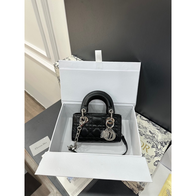 Túi quai xách Dior D-Joy mini size 16cm da mềm fullbox đầy đủ phụ kiện