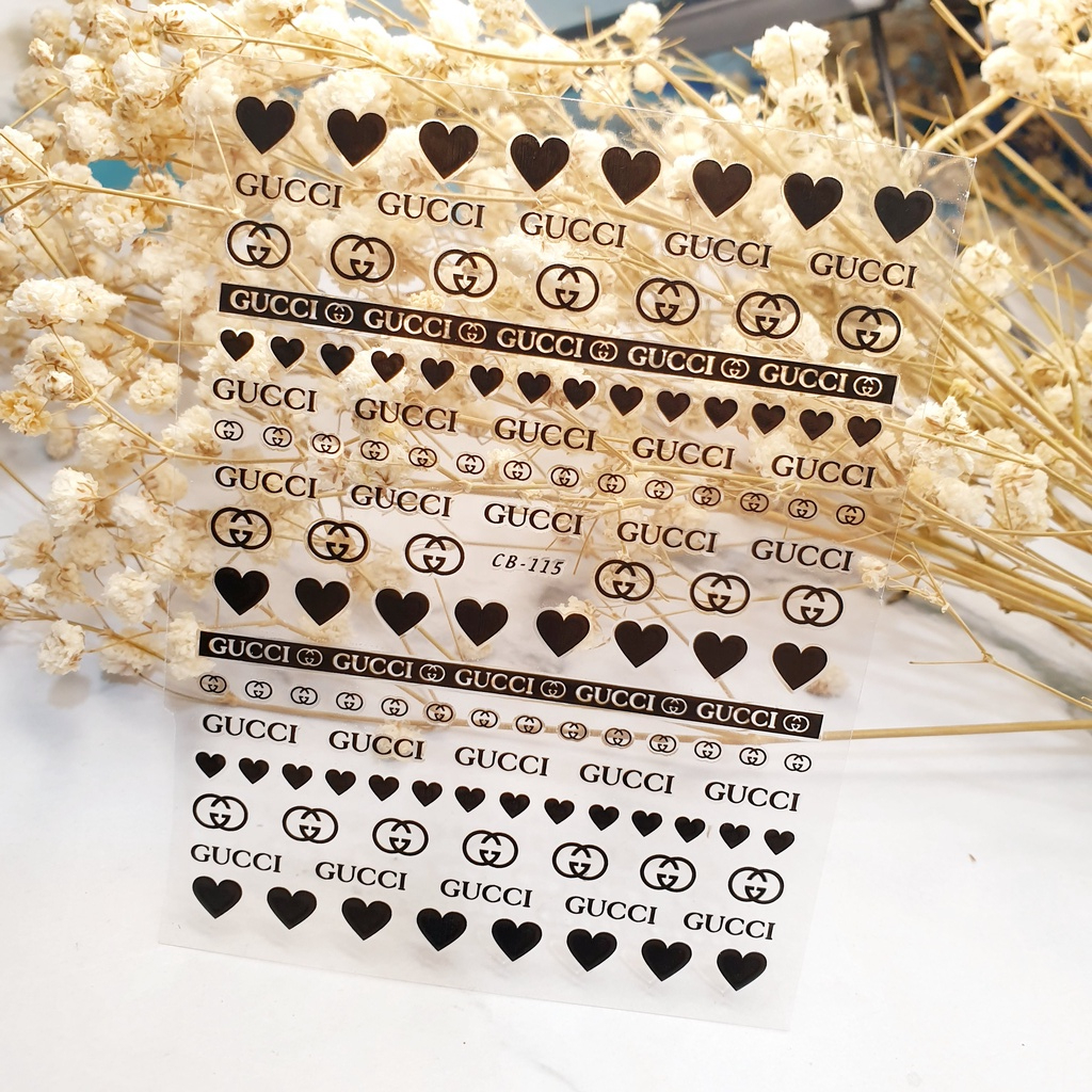 Nail Sticker Dán Móng Hình Dán Móng Tay 3D Mẫu Logo Thương Hiệu Jewelry