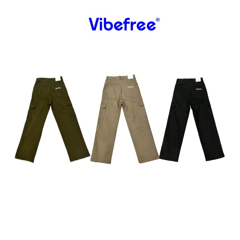 Quần dài túi hộp cargo pants VIBE FREE cotton 100% nam nữ