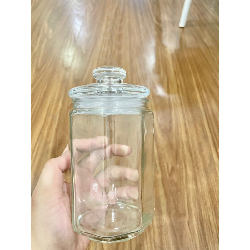Bộ lọ gia vị nhà bếp, lọ gia vị thuỷ tinh nắp nhựa kín