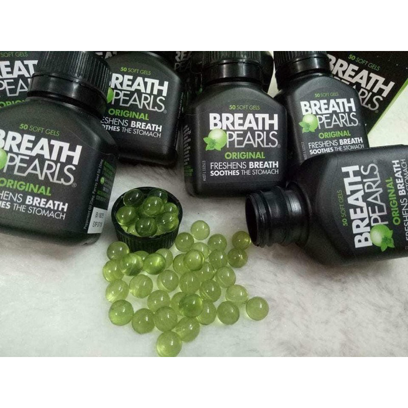 Viên Uống Thơm Miệng Breath Pearls 50 Viên Úc Chính Hãng Khử mùi hôi miệng