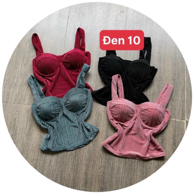 Áo Dây Bản Cúp Mút Khuôn Ngực Chất Gấm Nhung