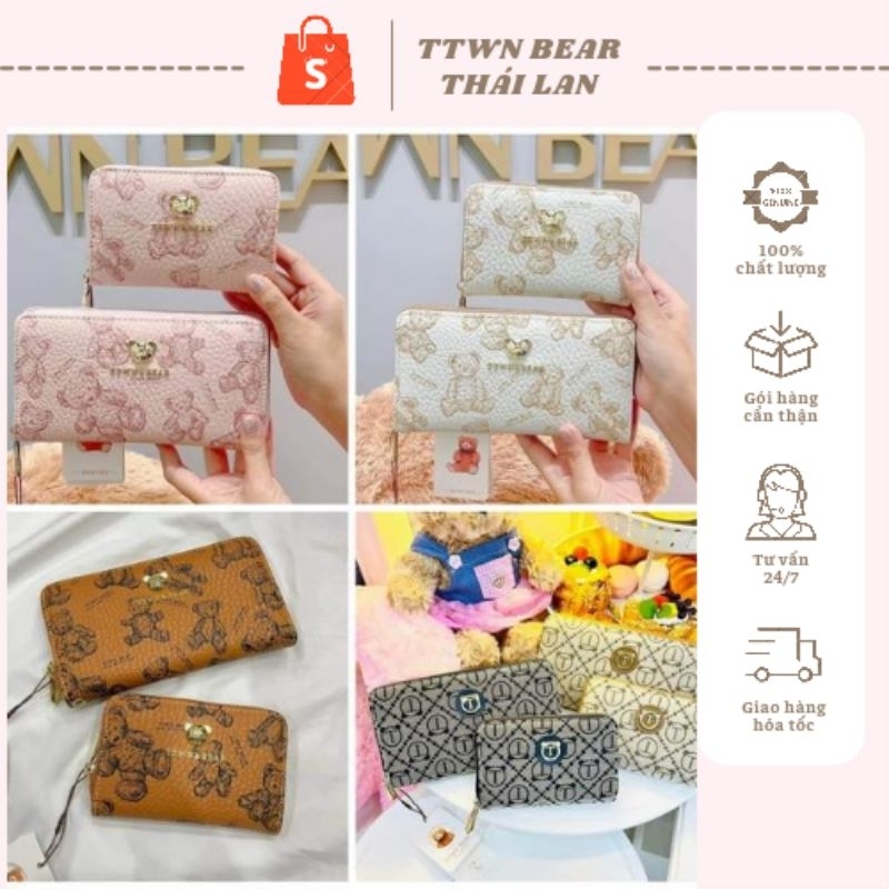 Bóp cầm tay nữ, ví mini nữ chất da bền đẹp hàng Thái Lan cam kết chính hãng size 21cm