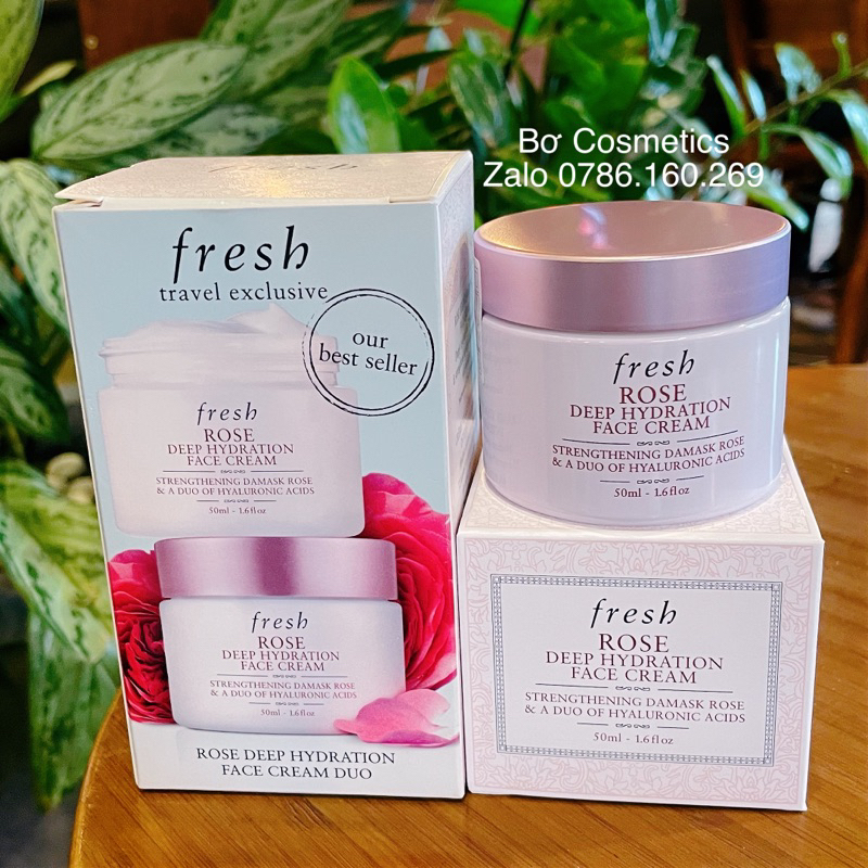 Set FRESH Rose 3 món fullsize : toner , serum , kem