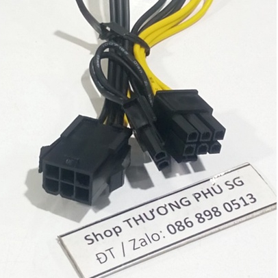 Cáp chuyển nguồn 6 Pin ra 8 Pin và Nối dài 6 Pin (Có 2 Pin tách nguồn 8 Pin thành 6 Pin)
