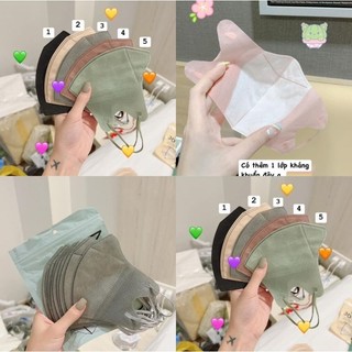 Bịch 10 Cái Khẩu Trang 3D Thái Lan ( Màu đen - Màu Trắng )