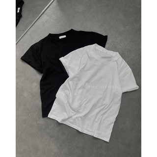 Basic tee - áo thun trơn cổ tròn form vừa heibyher