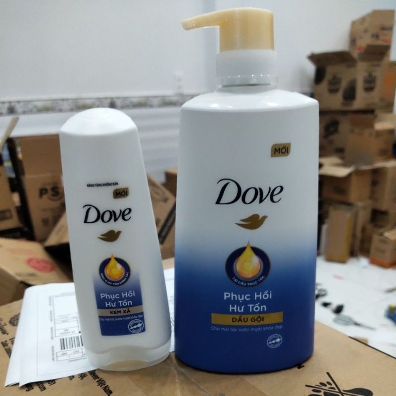 Dầu gội đầu dove 640g(kèm kem xả 140g)