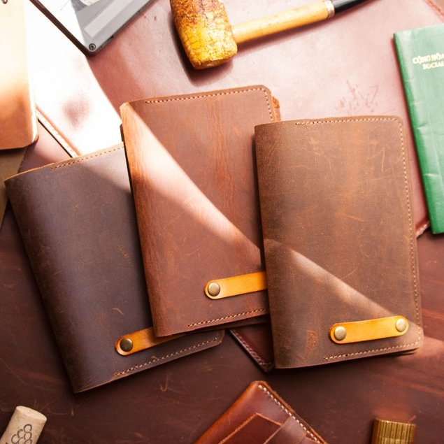 Bao Da Hộ Chiếu, Passport Cover Da Thật, Sáp Dày, Khắc Tên Theo Yêu Cầu