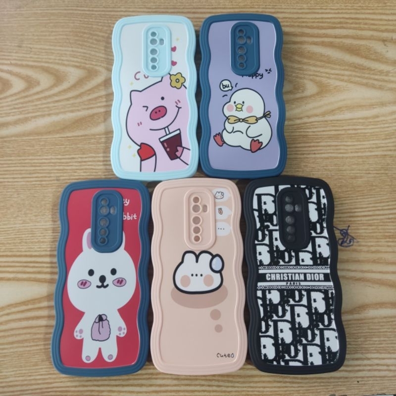 Ốp lưng Oppo Reno 2F dẻo viền lưng sóng lưng in hình thú dễ thương có bảo vệ camera