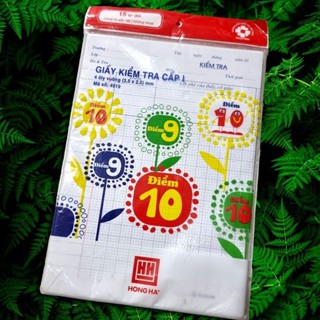  Giấy kiểm tra cấp 1 Hồng Hà 4 ô ly 