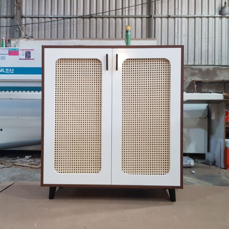Tủ đa năng mây tre đan Qhome, KT 100x38x100