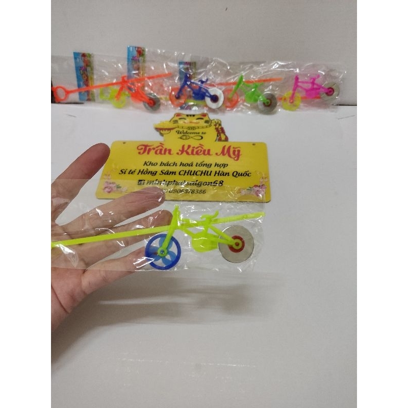 Xe đạp kéo vuốt đồ chơi tuổi thơ 8x 9x