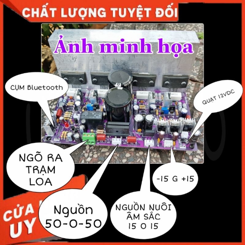 Công suất 4 sanken 2 kênh liền nguồn ráp sẵn dùng cho âmly