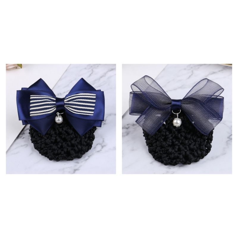 Kẹp búi tóc lưới voan đính hạt cho nữ văn phòng, bệnh viện, công chức K08 Korean Girls