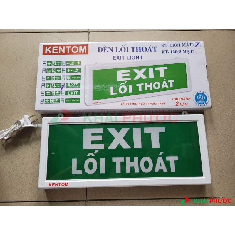 Đèn thoát hiểm Exit Kentom KT110 KT-110 - Khải Phước Electric